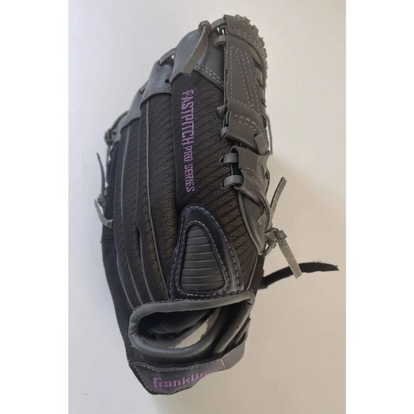 Franklin 11" Fastpitch Pro Series Girls Softball Glove - RHT - Purple/Grey 22431 - Picture 4 of 7